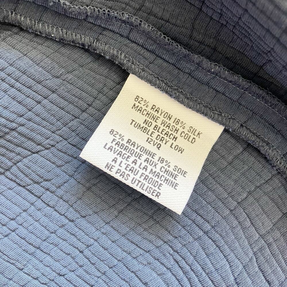 Eileen Fisher Small Jacket Rayon Silk Textured Open Blue S Minimal Minimalist - Picture 8 of 8
